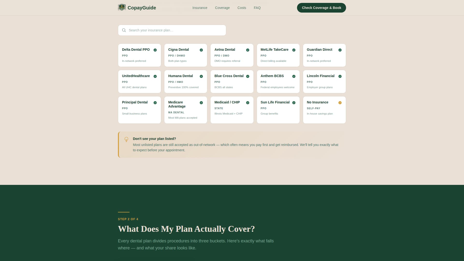 Dental Insurance & Billing Transparency Website Template