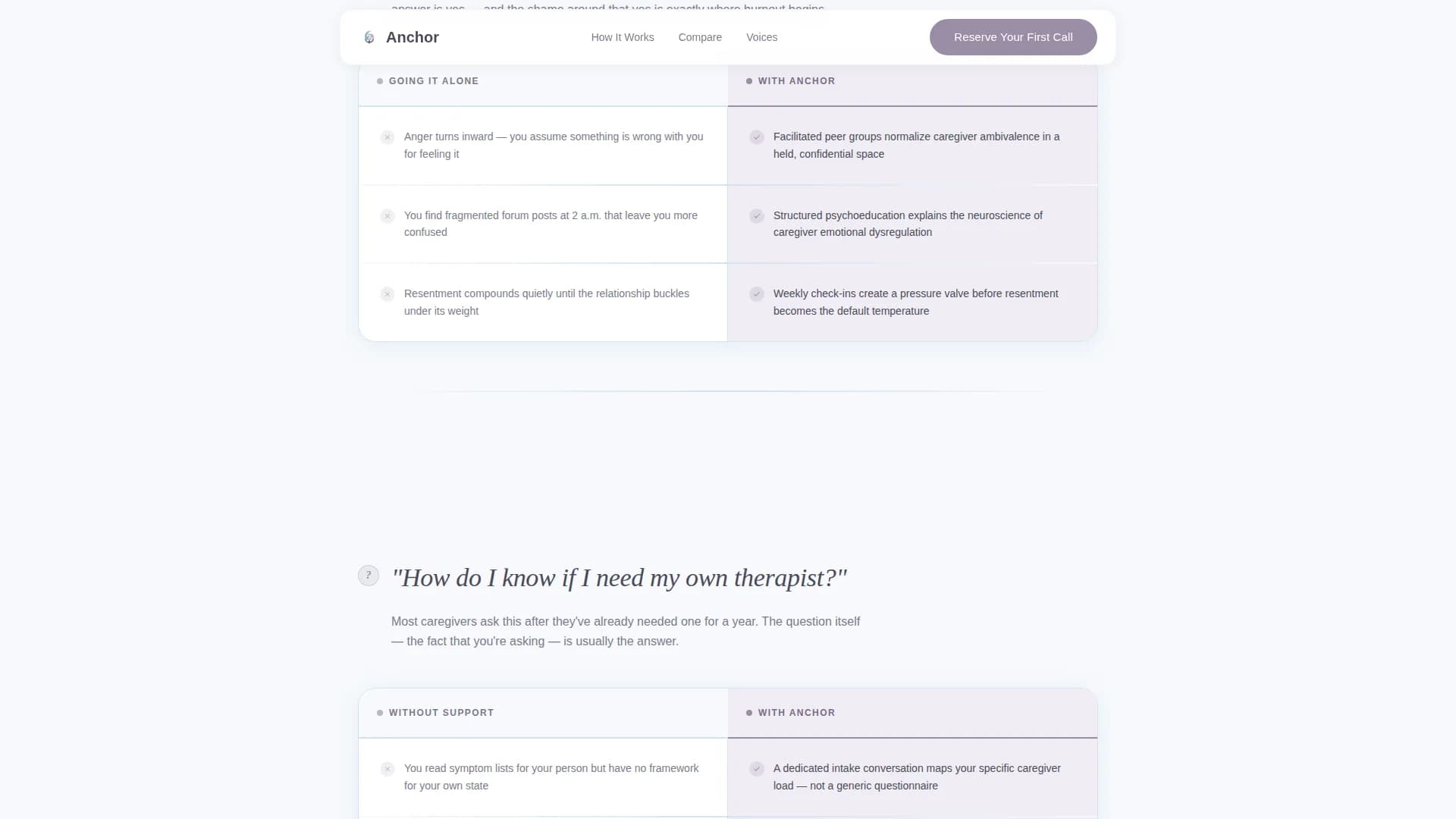 Depression Care Booking Website Template
