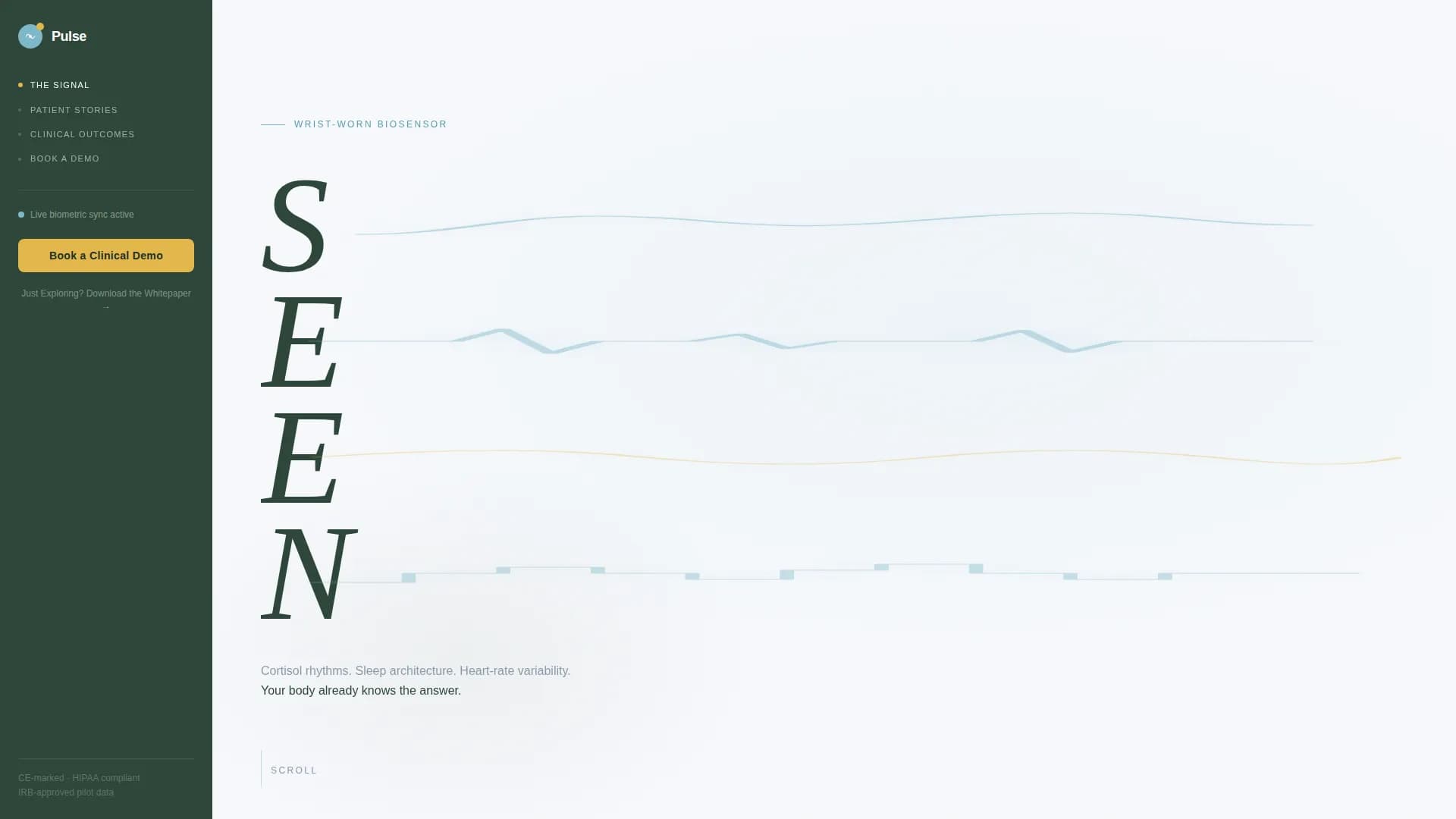 Pulse - Wearable Monitor Landing Page Template