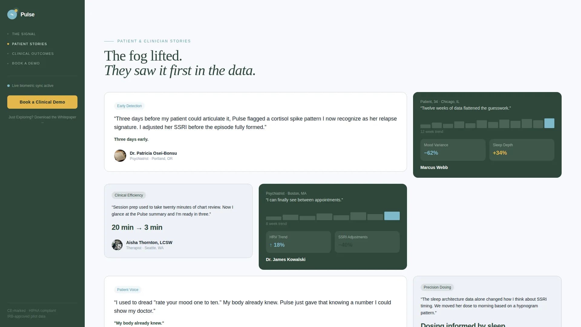 Pulse - Wearable Monitor Landing Page Template