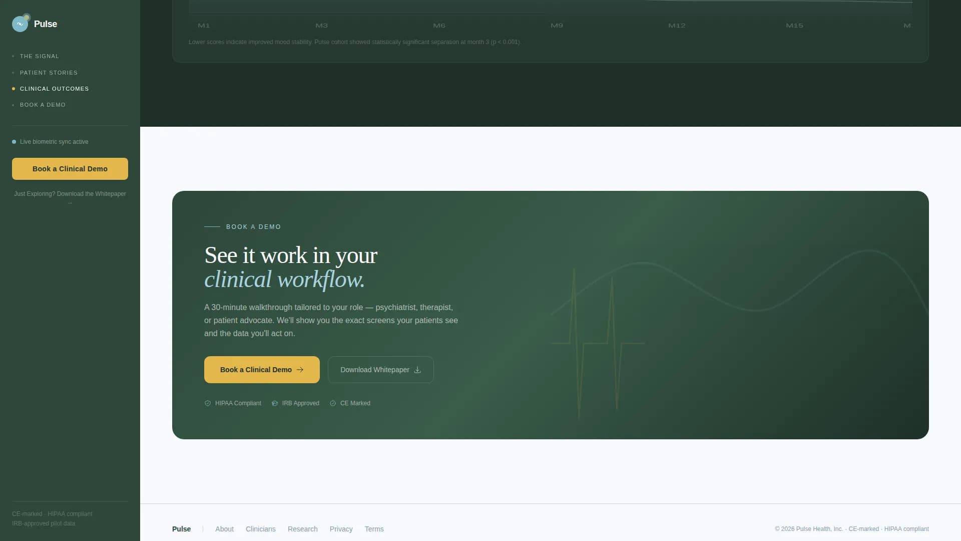 Pulse - Wearable Monitor Landing Page Template