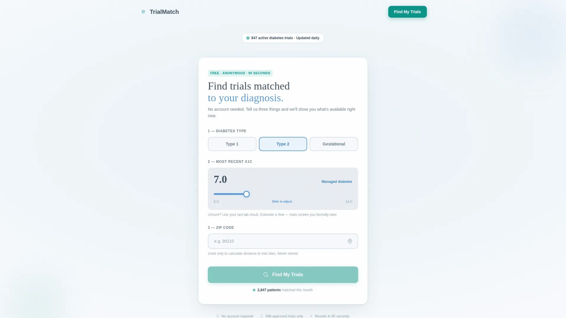 Regulate - Clinical Trials Landing Page Template