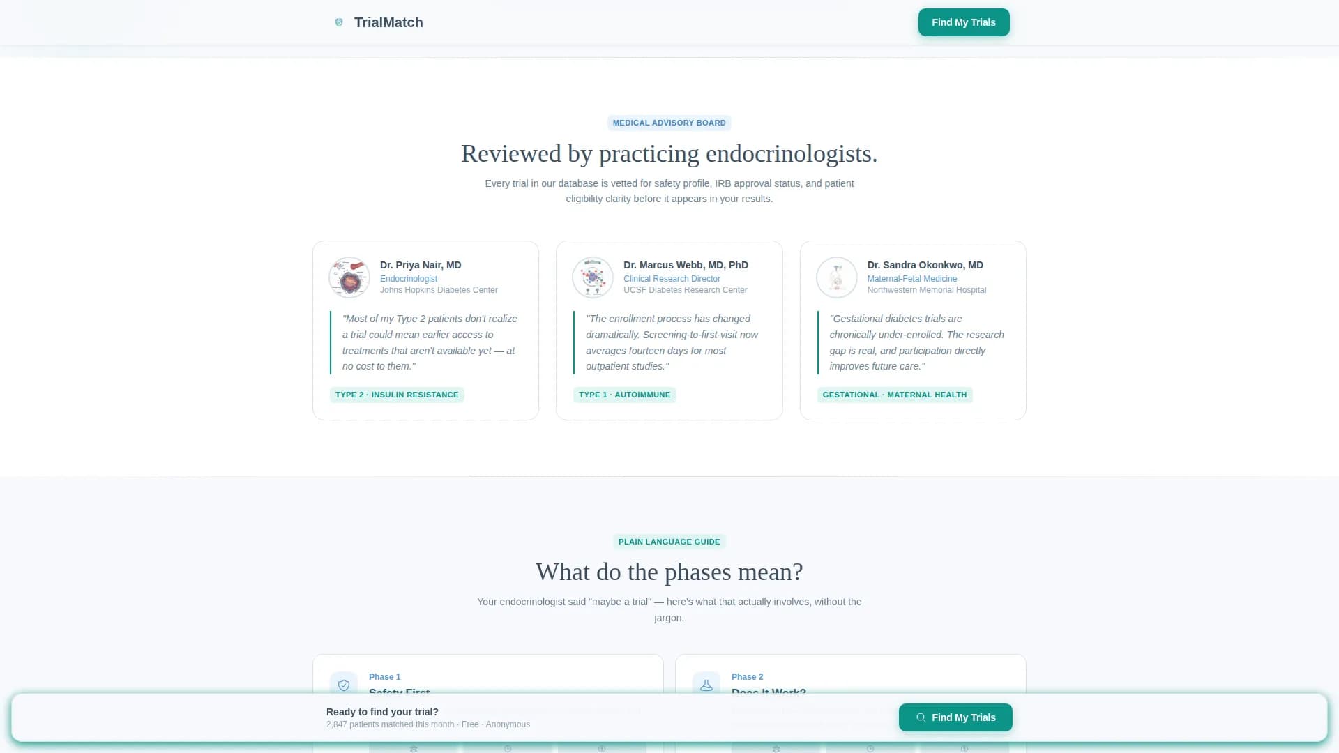 Regulate - Clinical Trials Landing Page Template