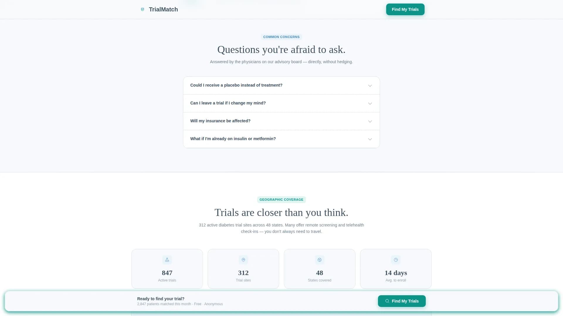 Regulate - Clinical Trials Landing Page Template
