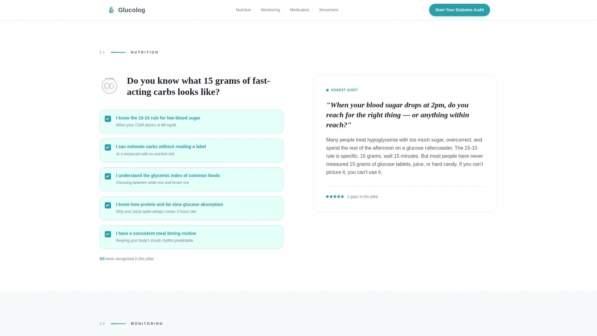 Glucolog - Patient Education Landing Page Template