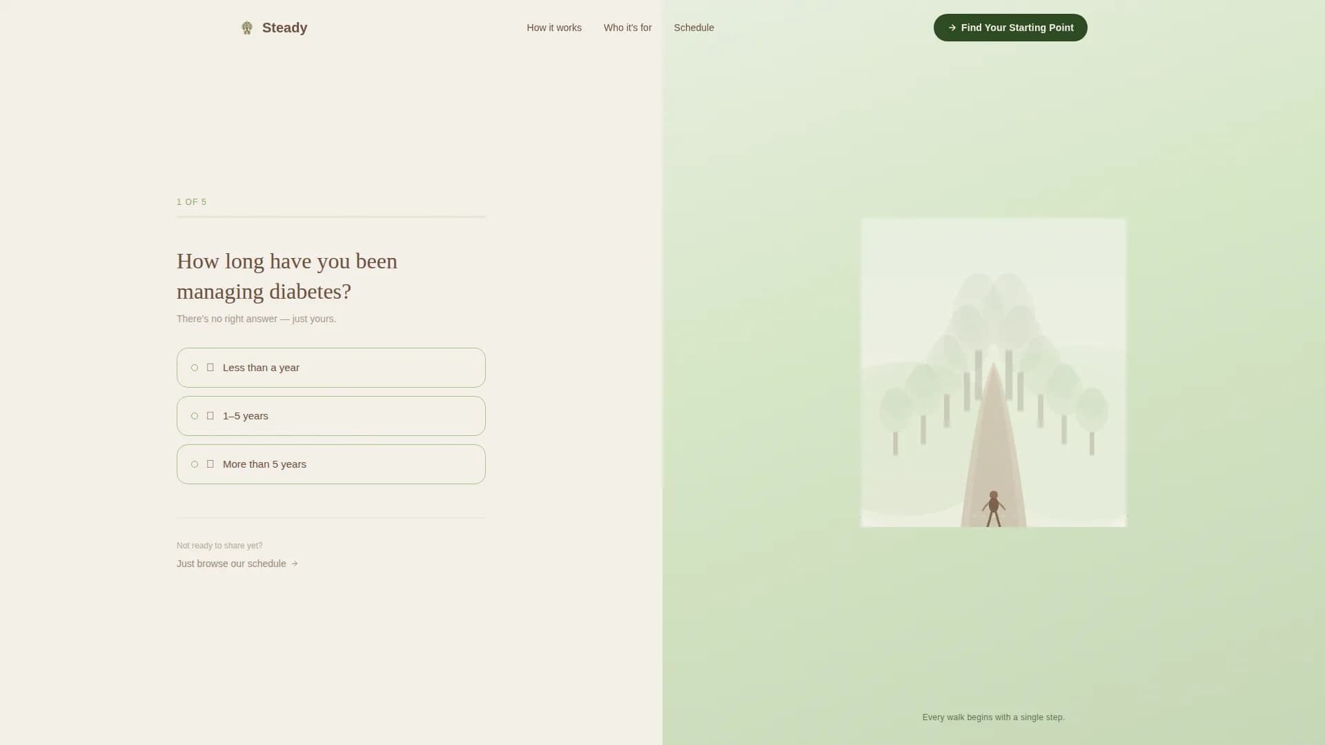 Steady - Support Group Landing Page Template