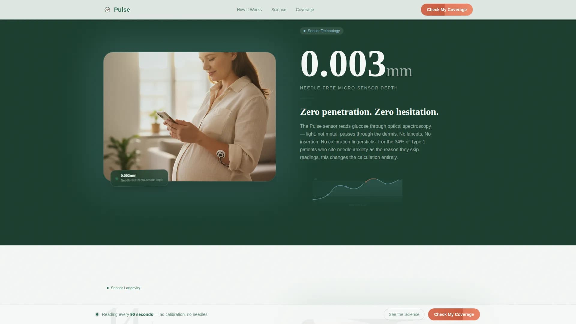Pulse - Glucose Monitor Landing Page Template