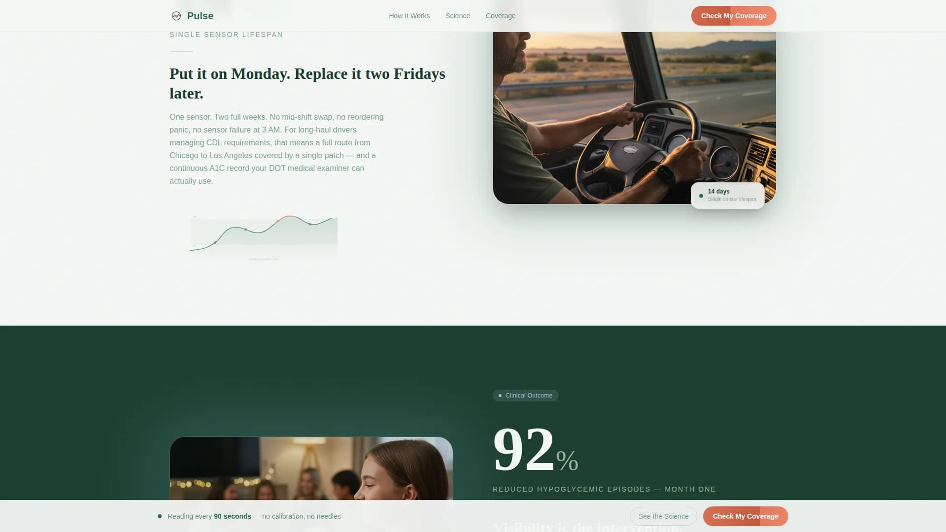 Pulse - Glucose Monitor Landing Page Template