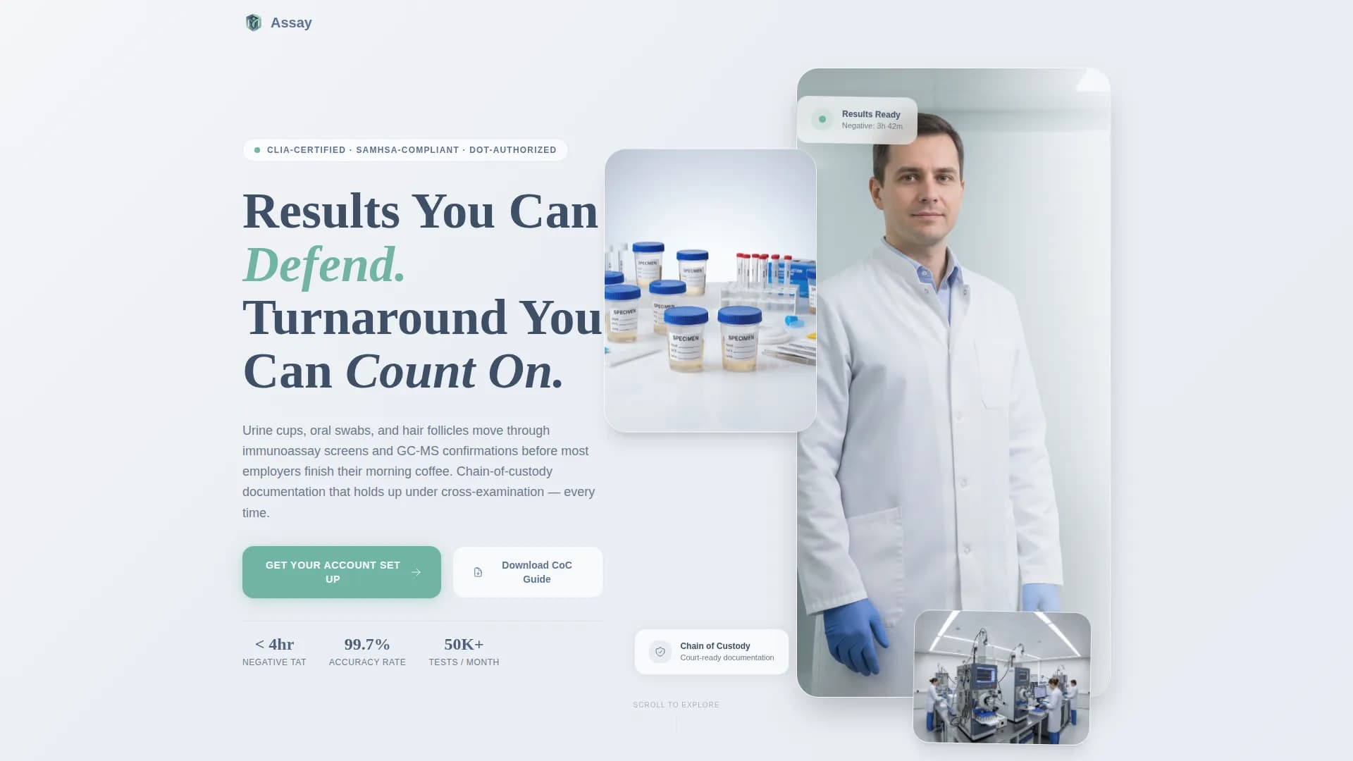 Verify - Testing Laboratory Landing Page Template