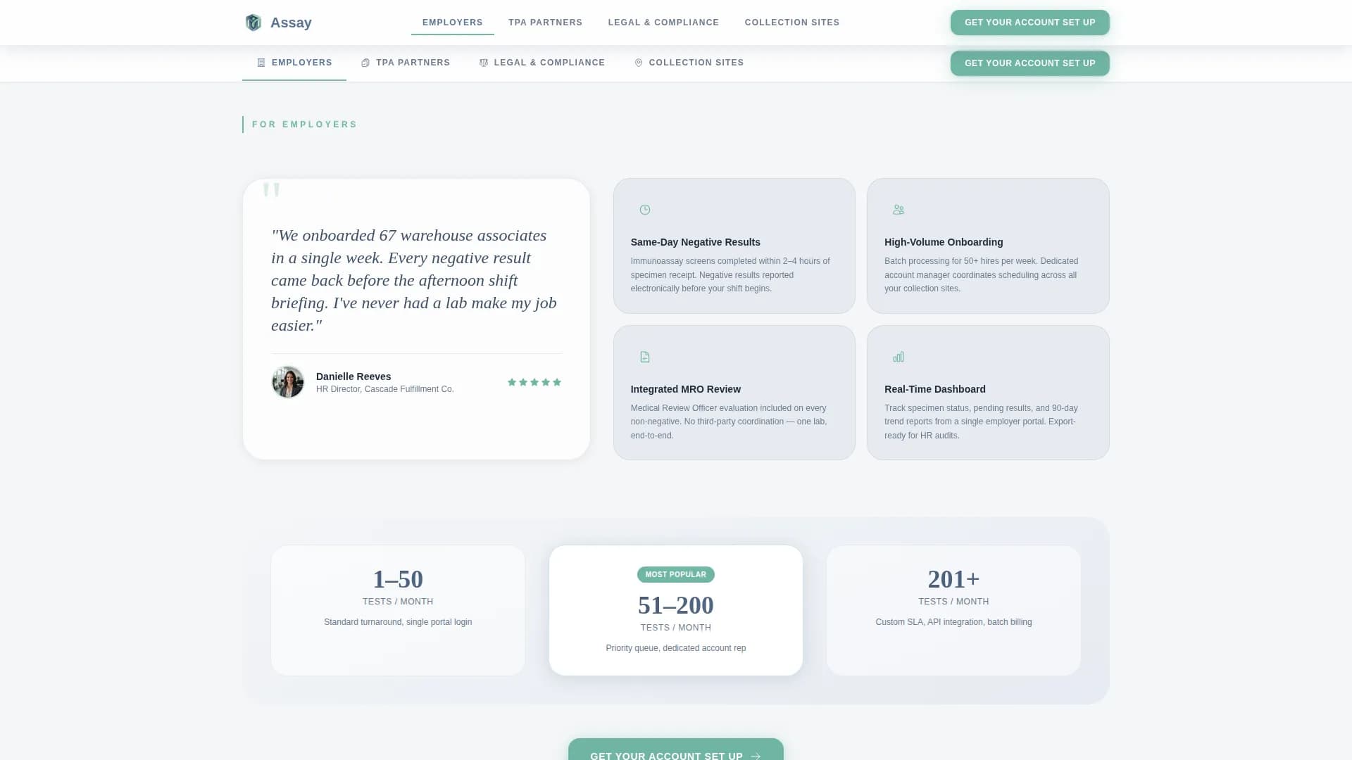 Verify - Testing Laboratory Landing Page Template