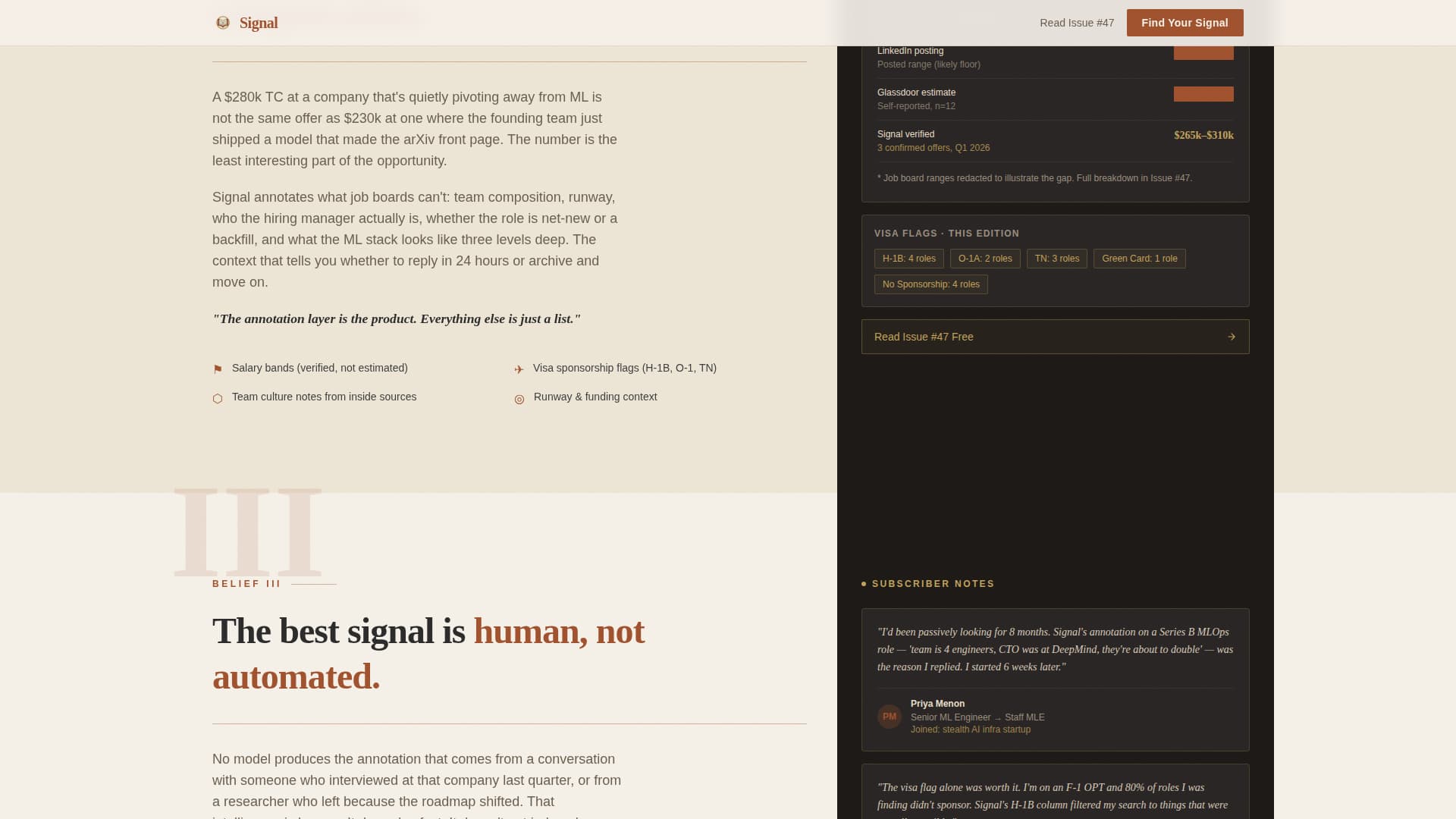 Signal - Curated ML Jobs Landing Page Template