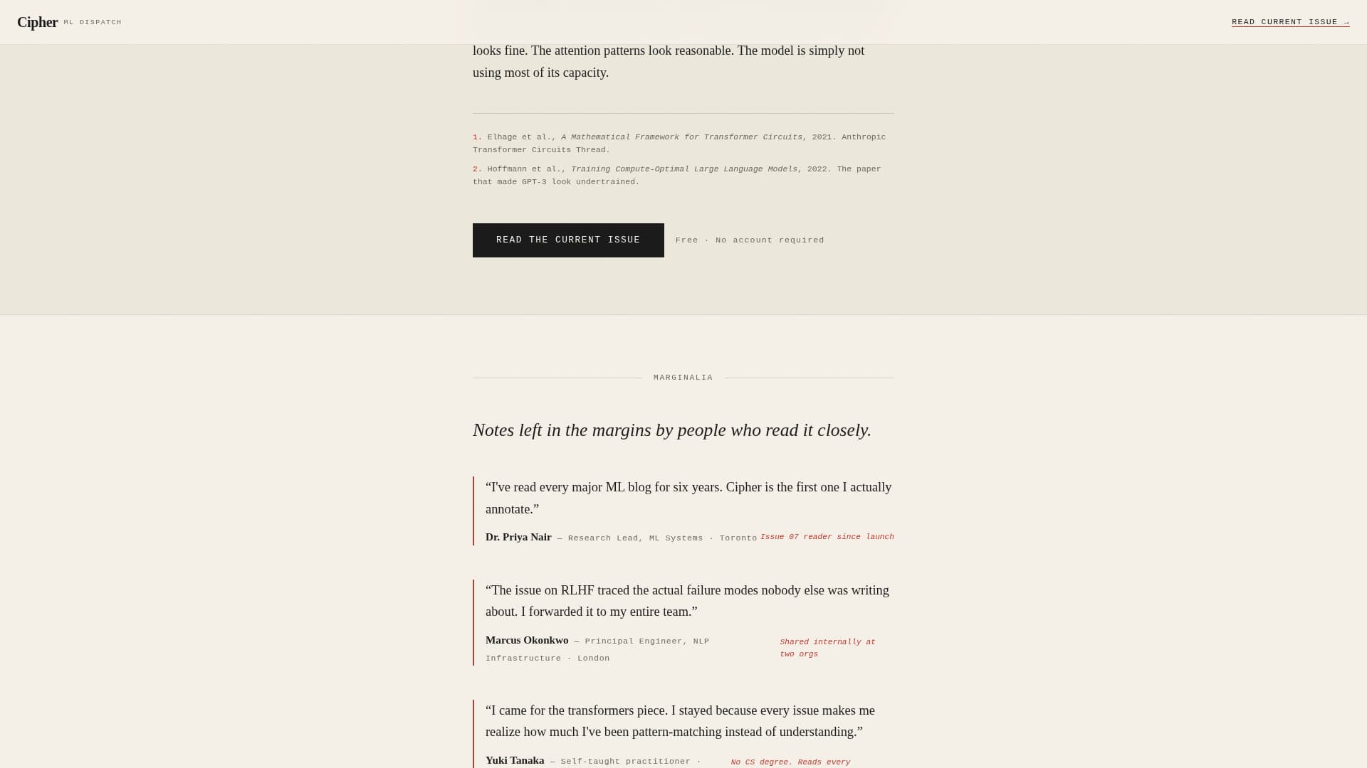 Cipher - Deep AI Research Landing Page Template