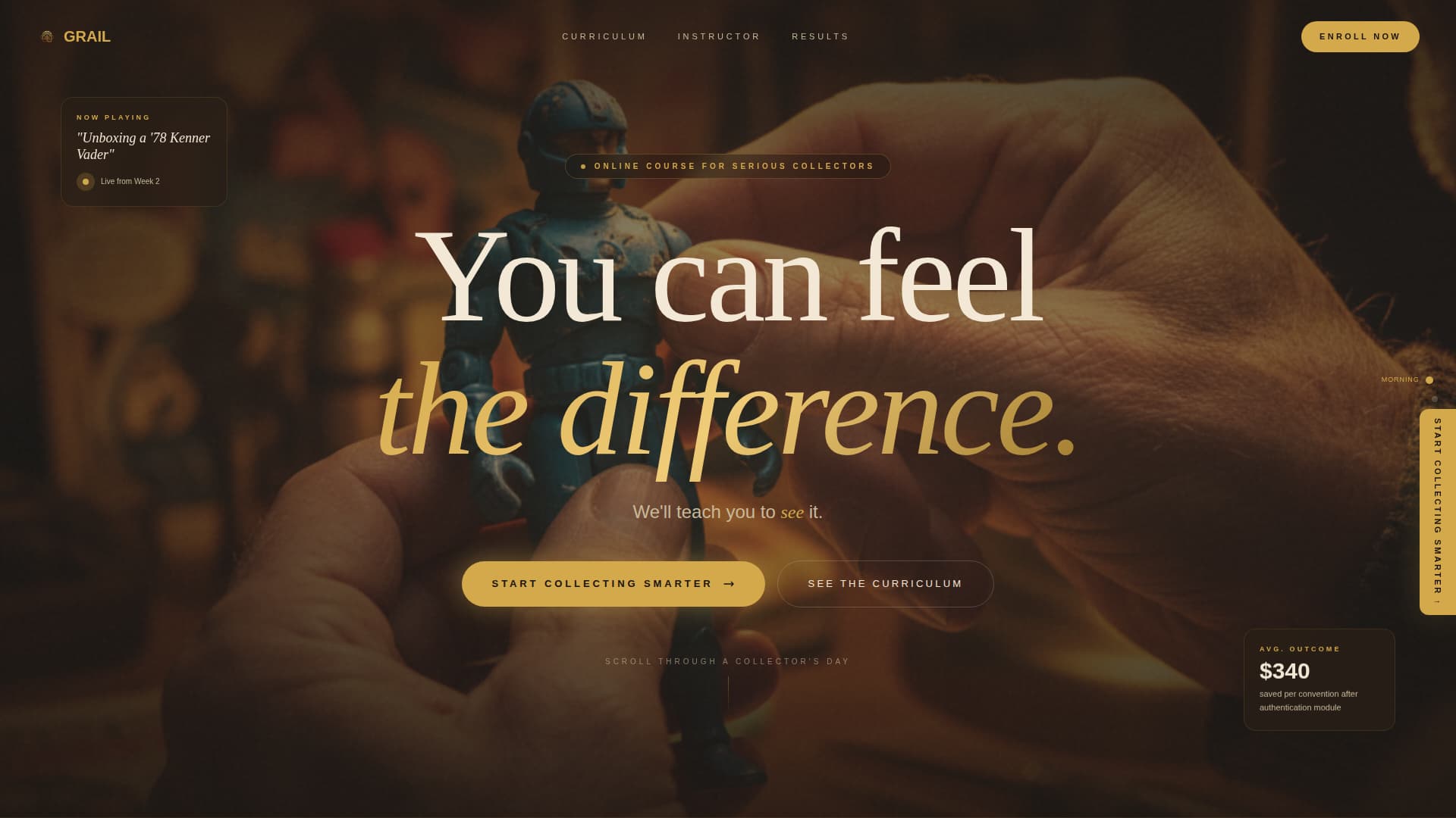Grail - Cinematic Collector Landing Page Template