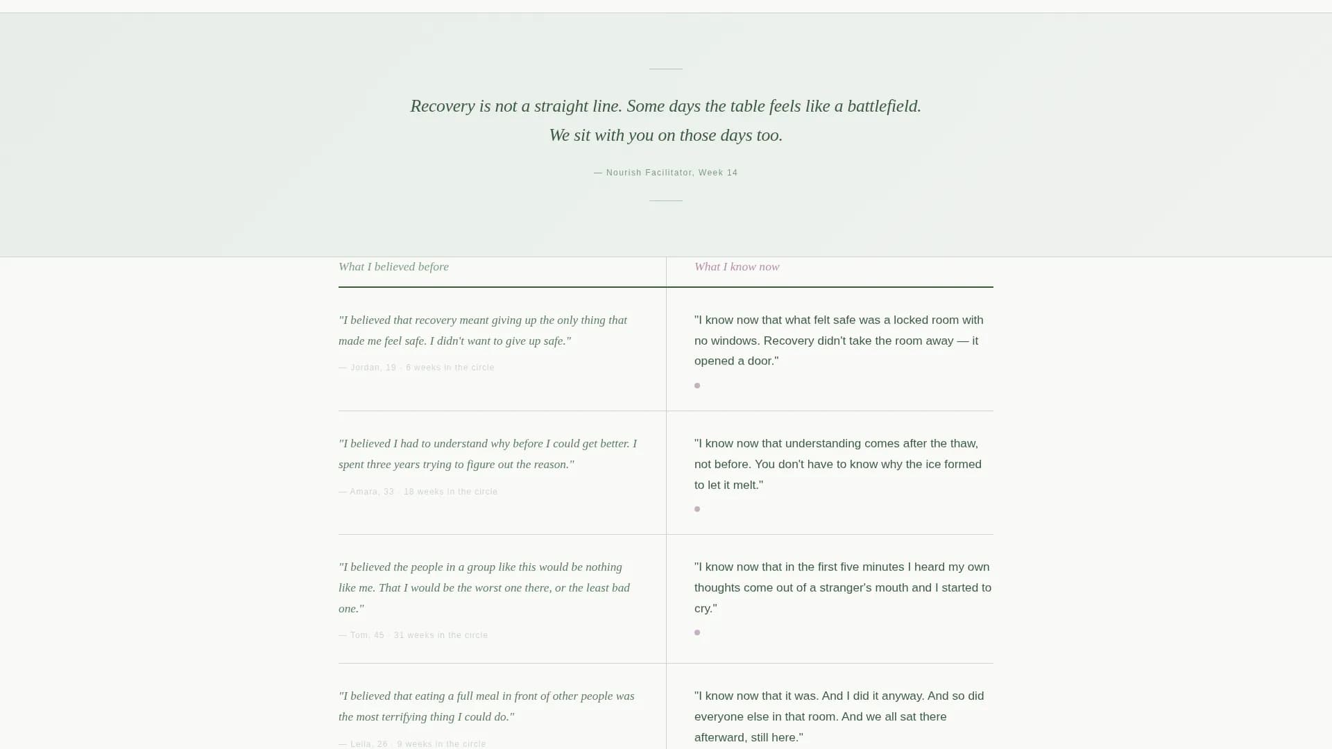 Nourish - Support Group Landing Page Template