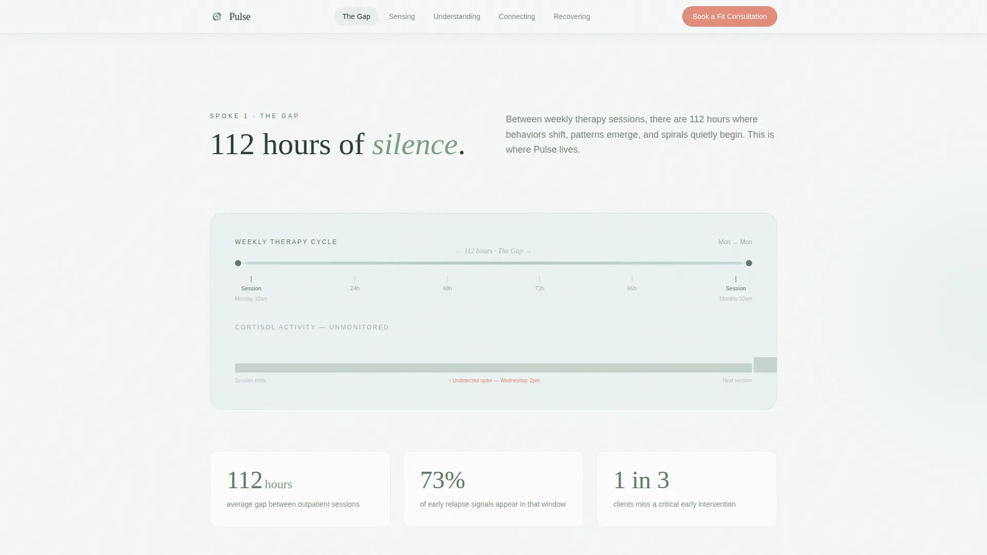 Pulse - Eating Disorder Monitor Landing Page Template