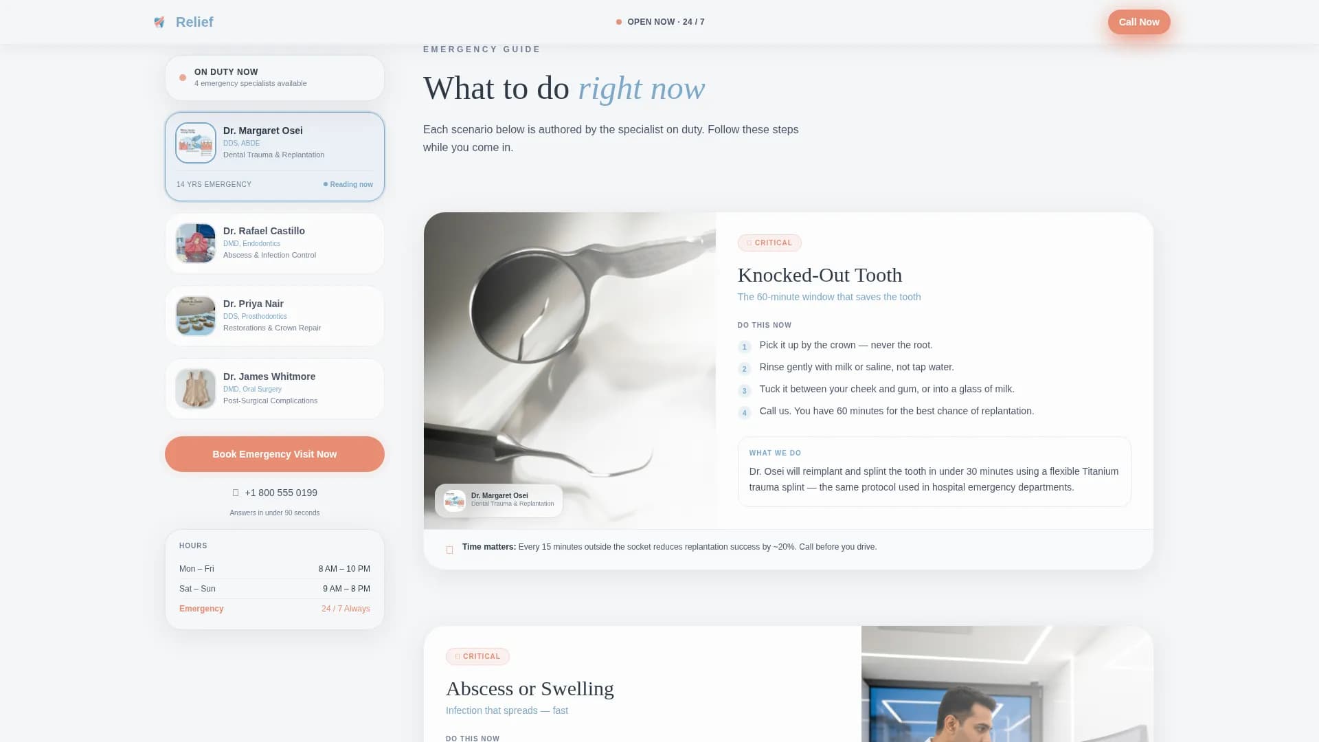 Emergency - Urgent Booking Landing Page Template