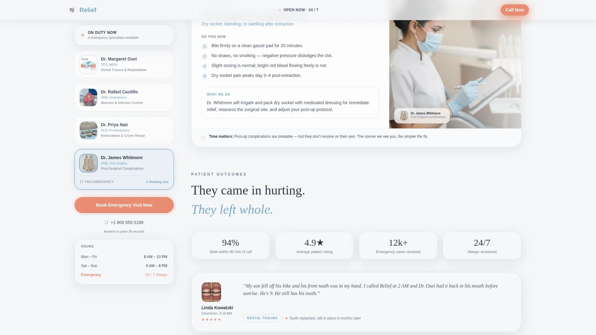 Emergency - Urgent Booking Landing Page Template