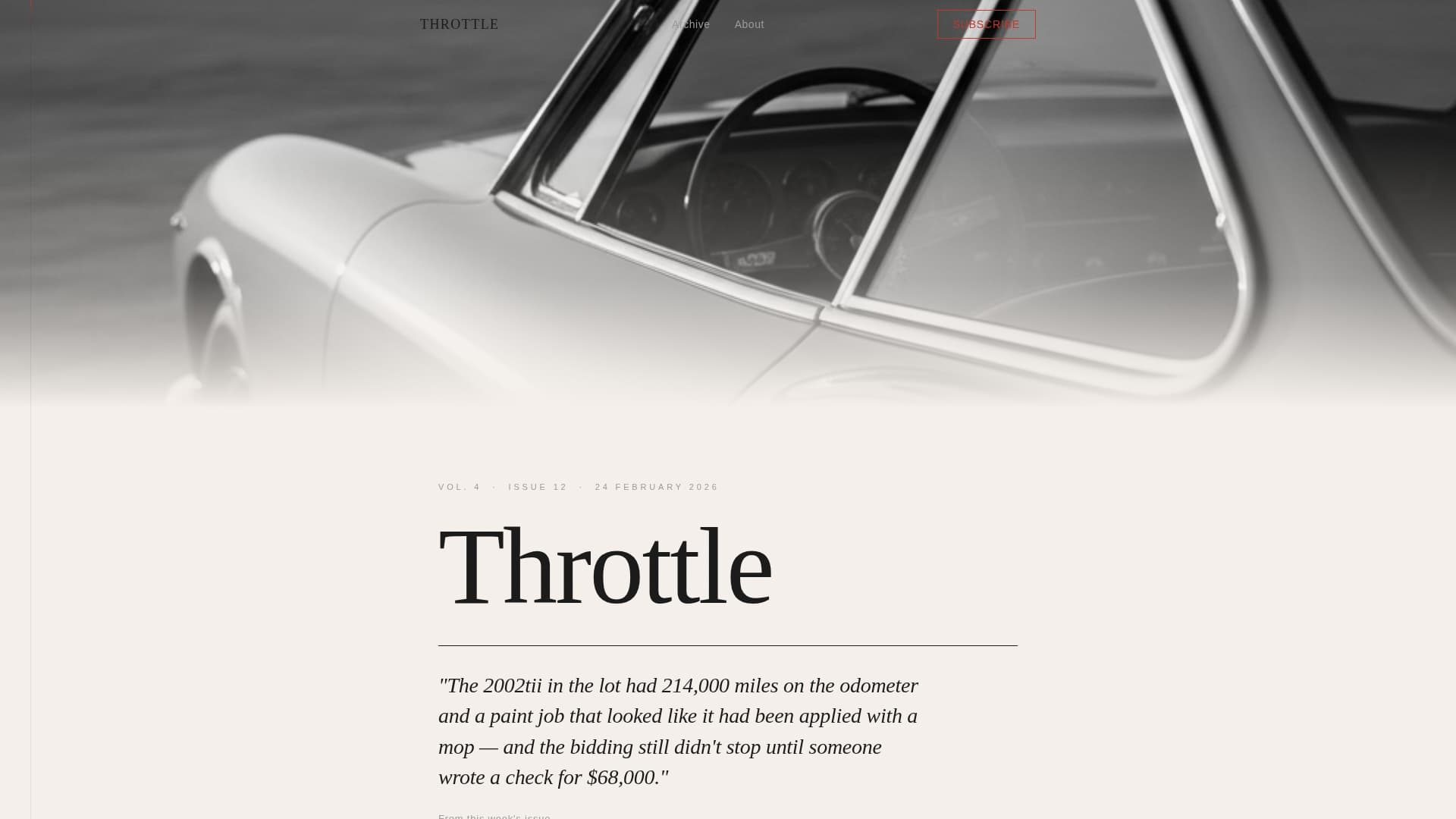 Automotive Blog & Media Specialist Blog Website Template