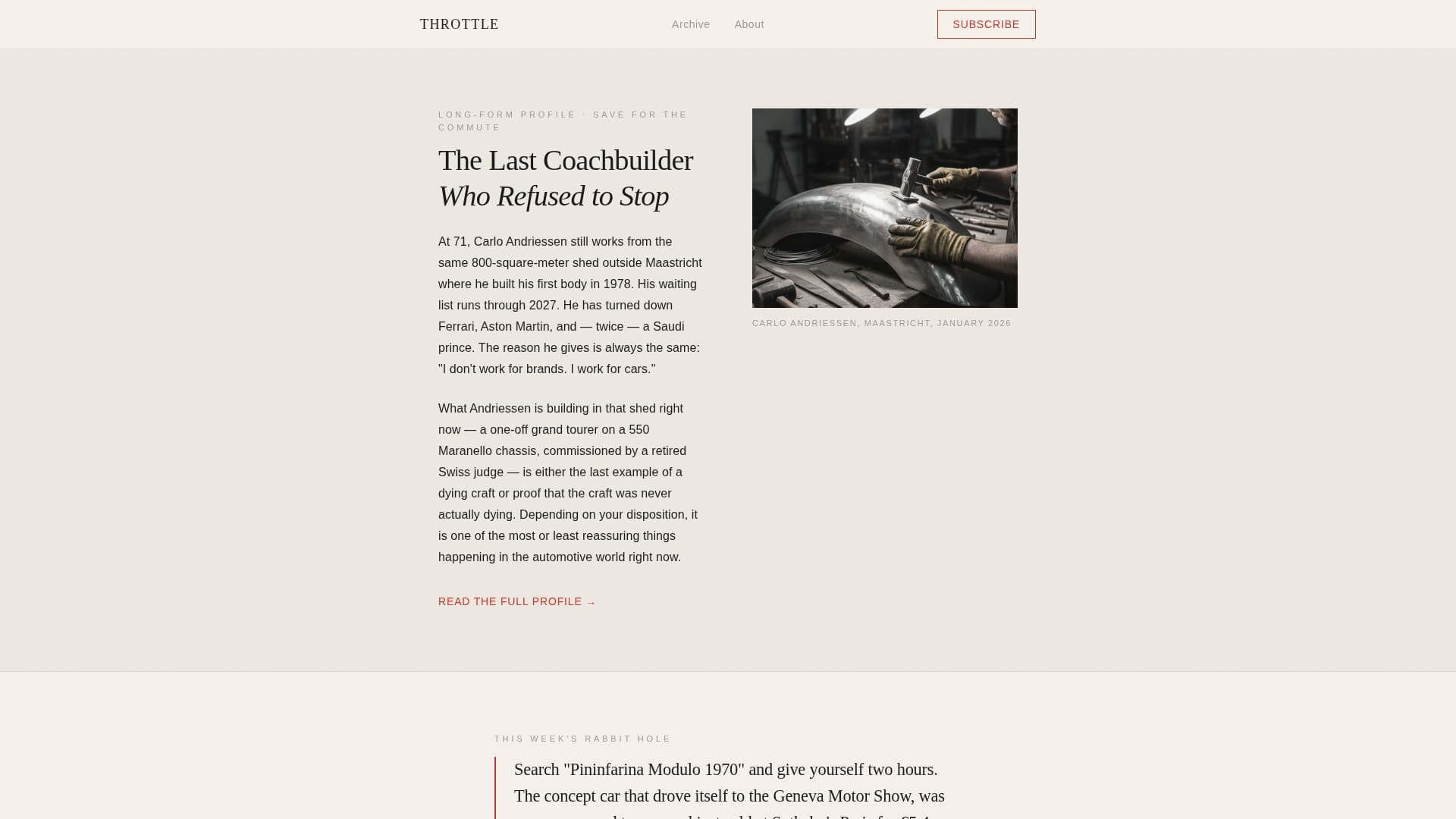 Automotive Blog & Media Specialist Blog Website Template