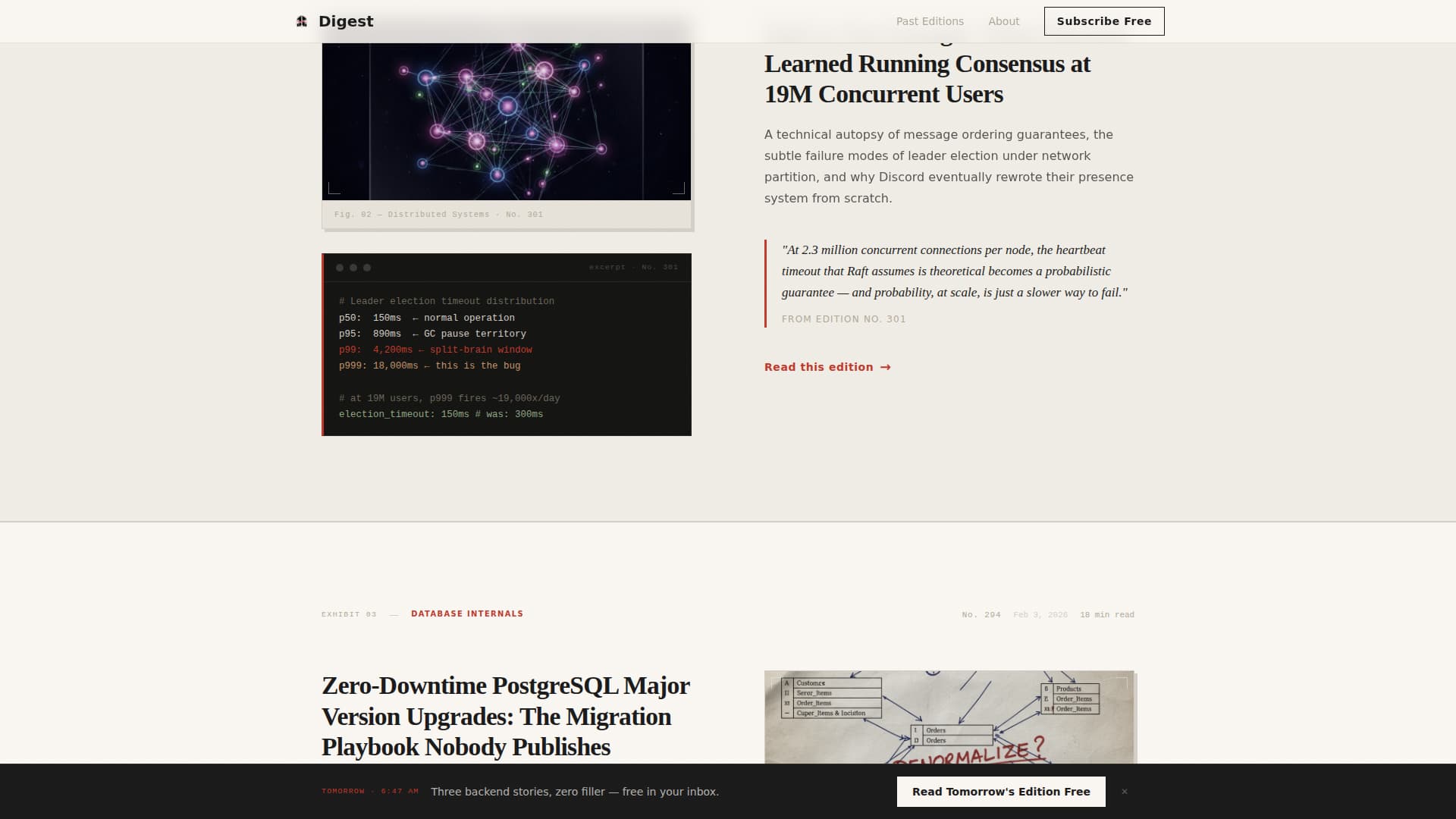 Backend Engineering Newsletter Blog Website Template