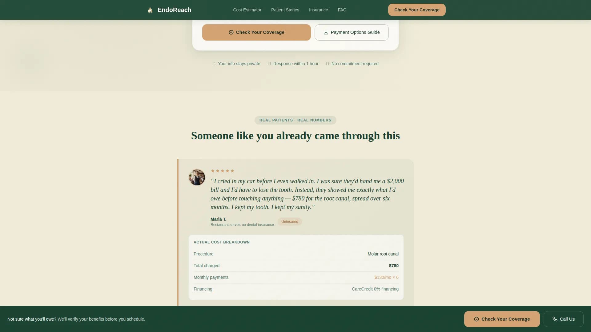 Endodontist Premium Booking Website Template