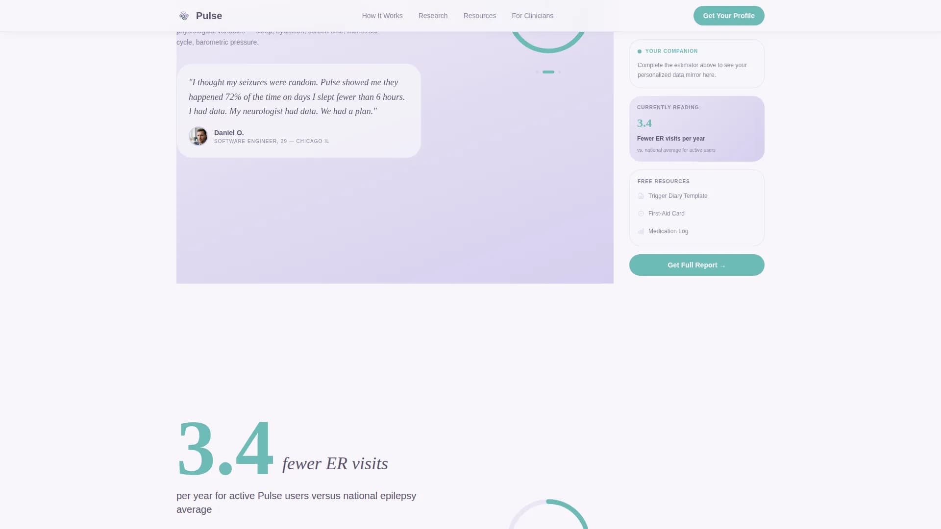 Epilepsy Care Cost Calculator Website Template