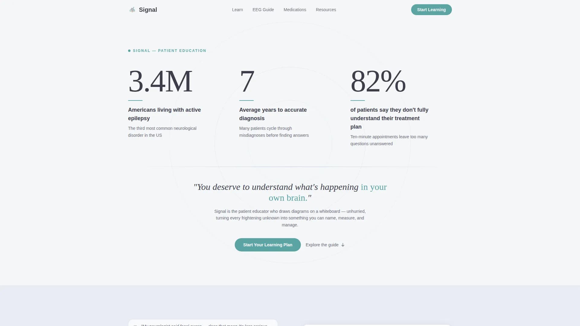 Epilepsy Care Education Website Template
