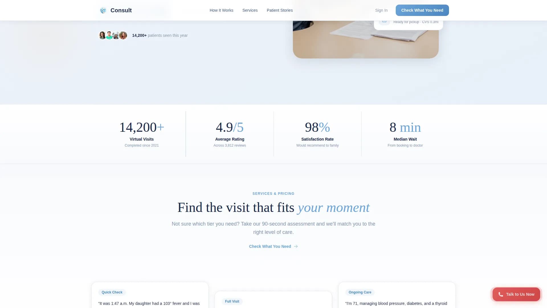 Consult - Virtual Services Landing page Template