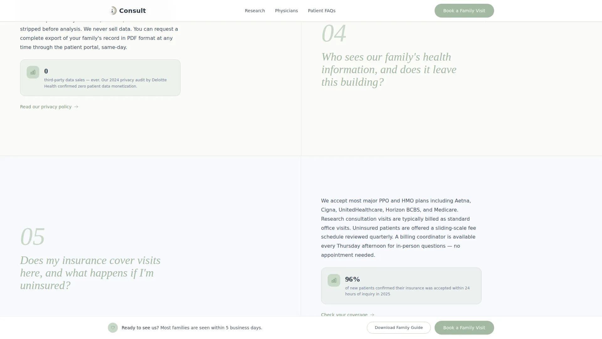 Vitals - Research Center Landing page Template