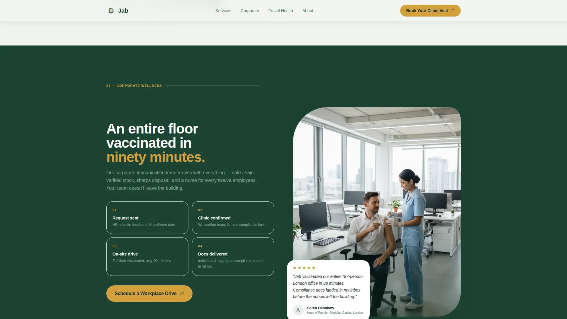 Protect - Vaccine Clinic Landing page Template