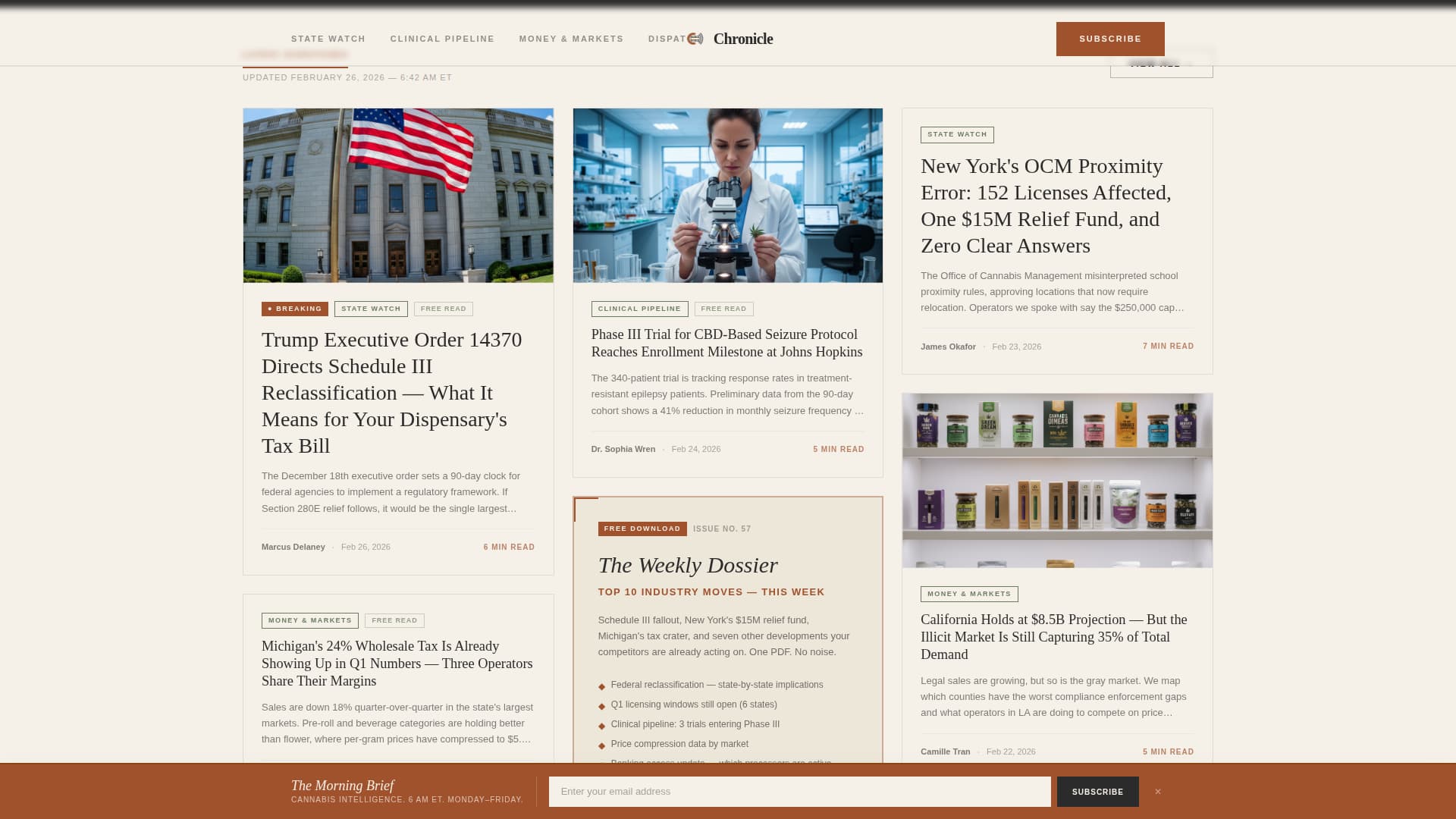Cannabis Blog & Media Blog Website Template