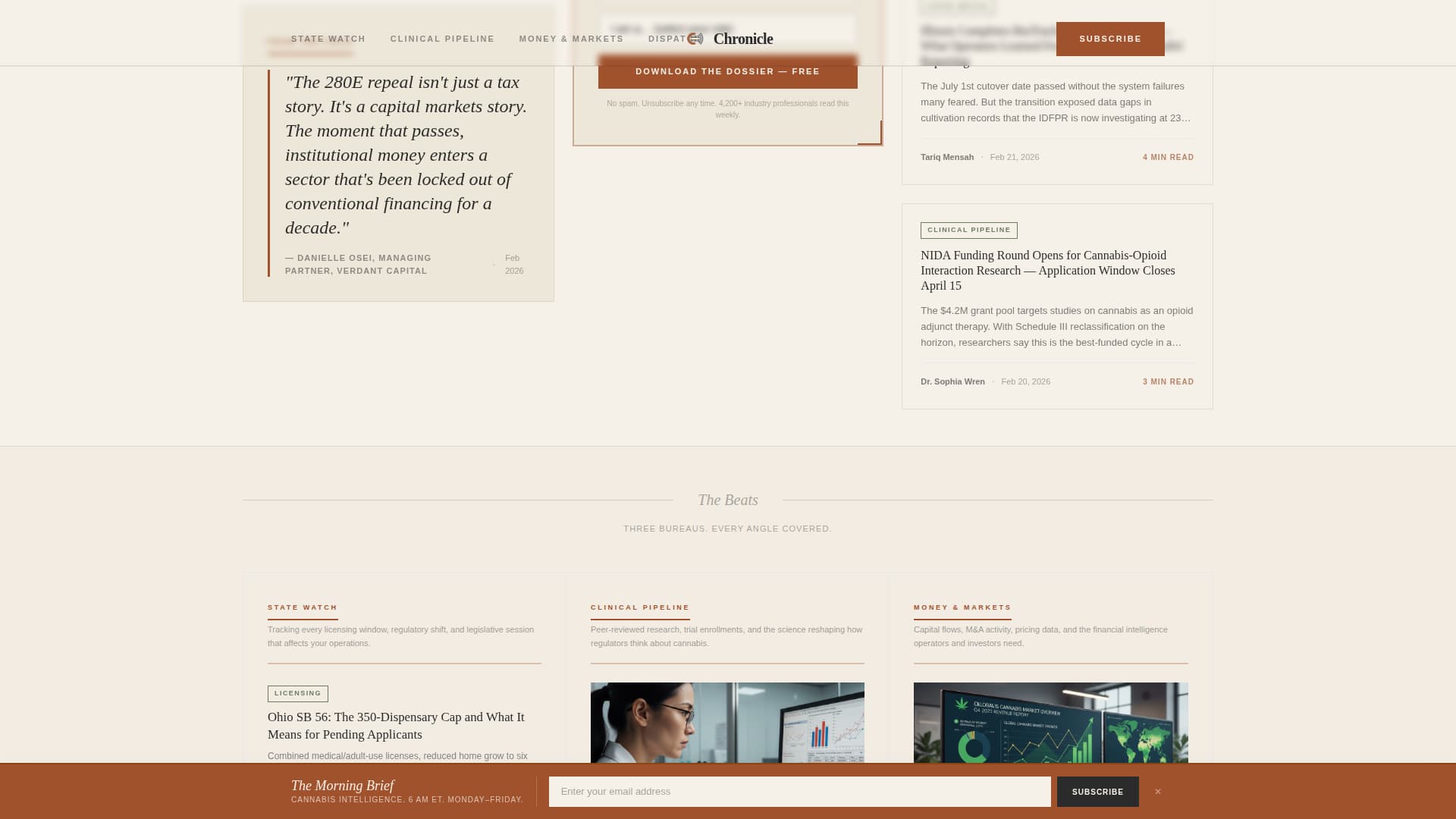 Cannabis Blog & Media Blog Website Template