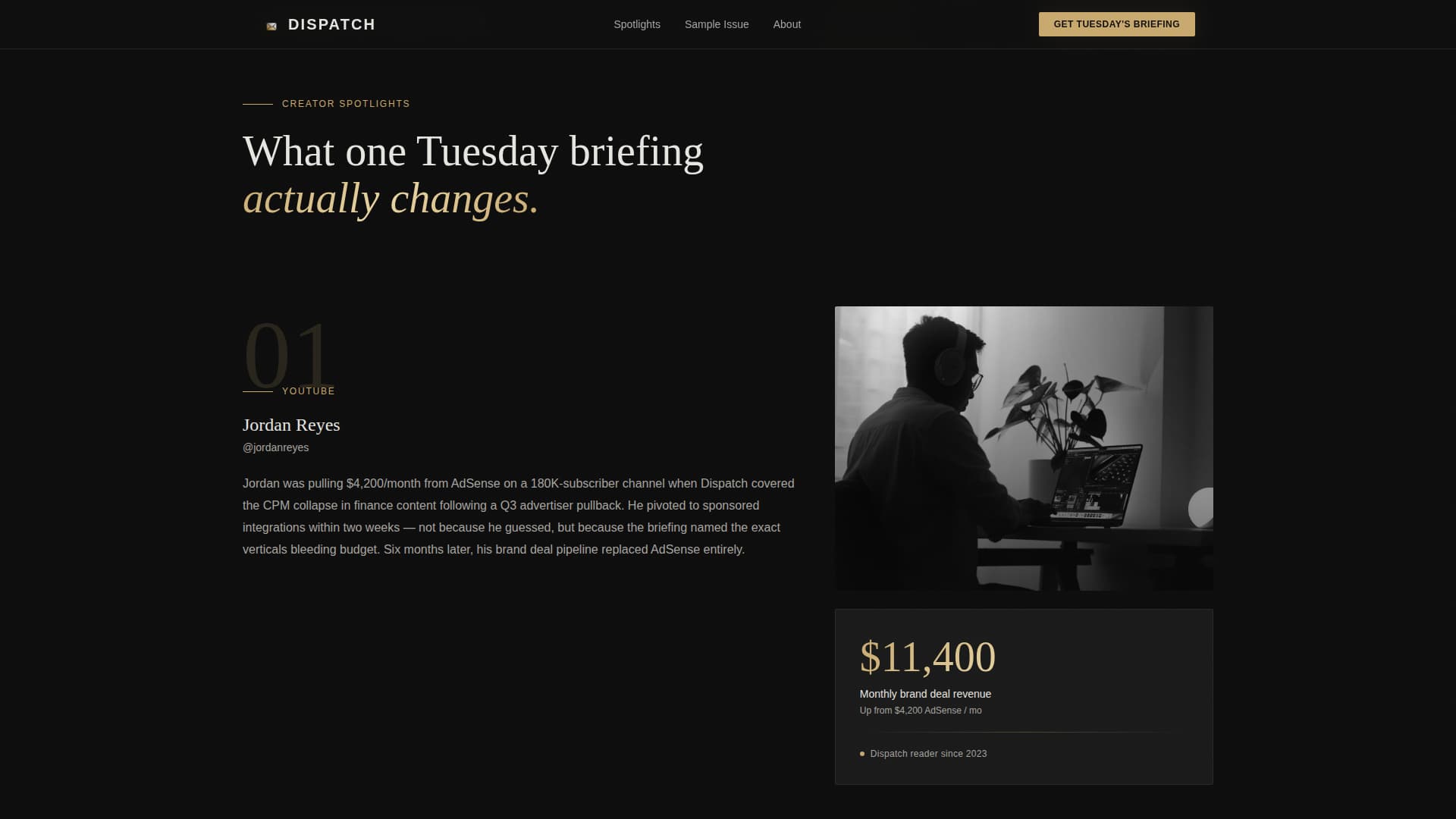 Creator Economy Newsletter Professional Website Template