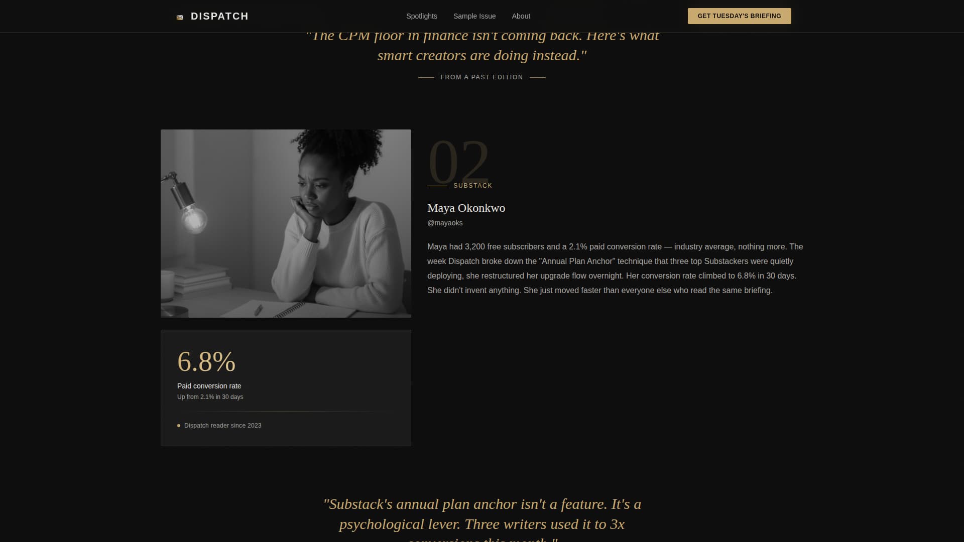 Creator Economy Newsletter Professional Website Template
