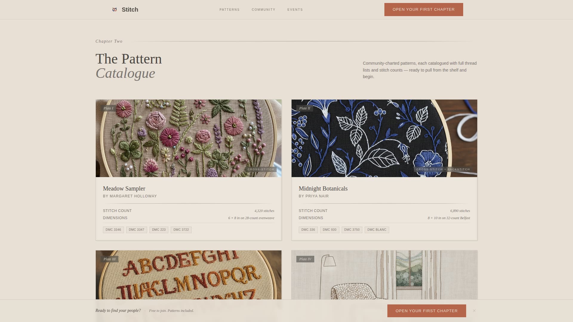 Cross-Stitch & Embroidery Content Professional Website Template
