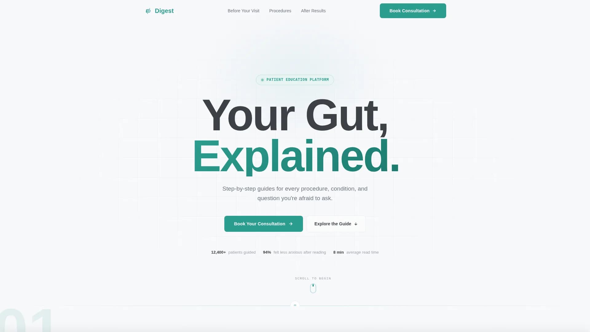 Digest - Patient Education Landing page Template