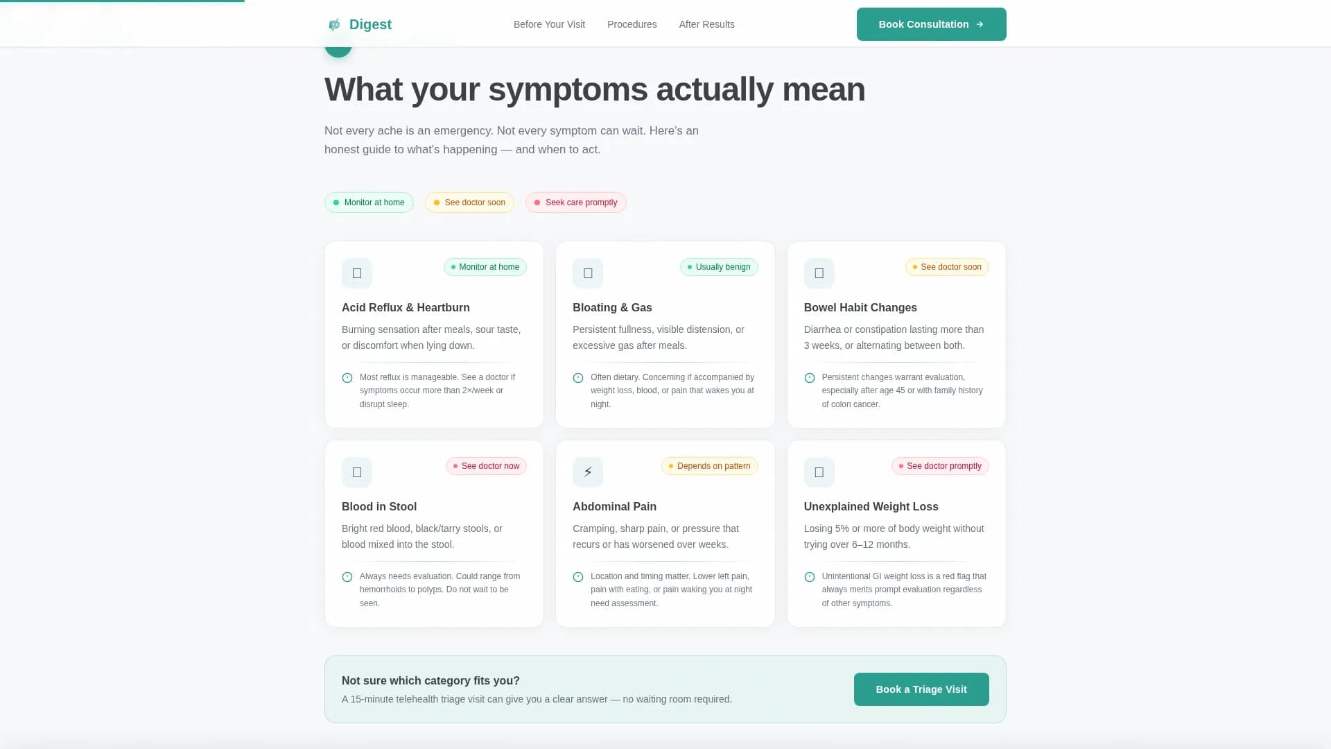 Digest - Patient Education Landing page Template