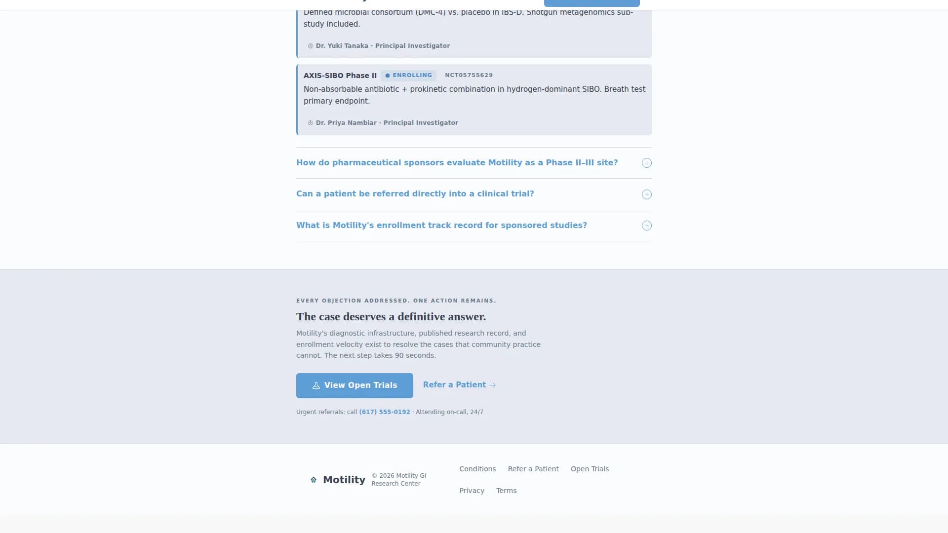 Motility - Research Center Landing page Template
