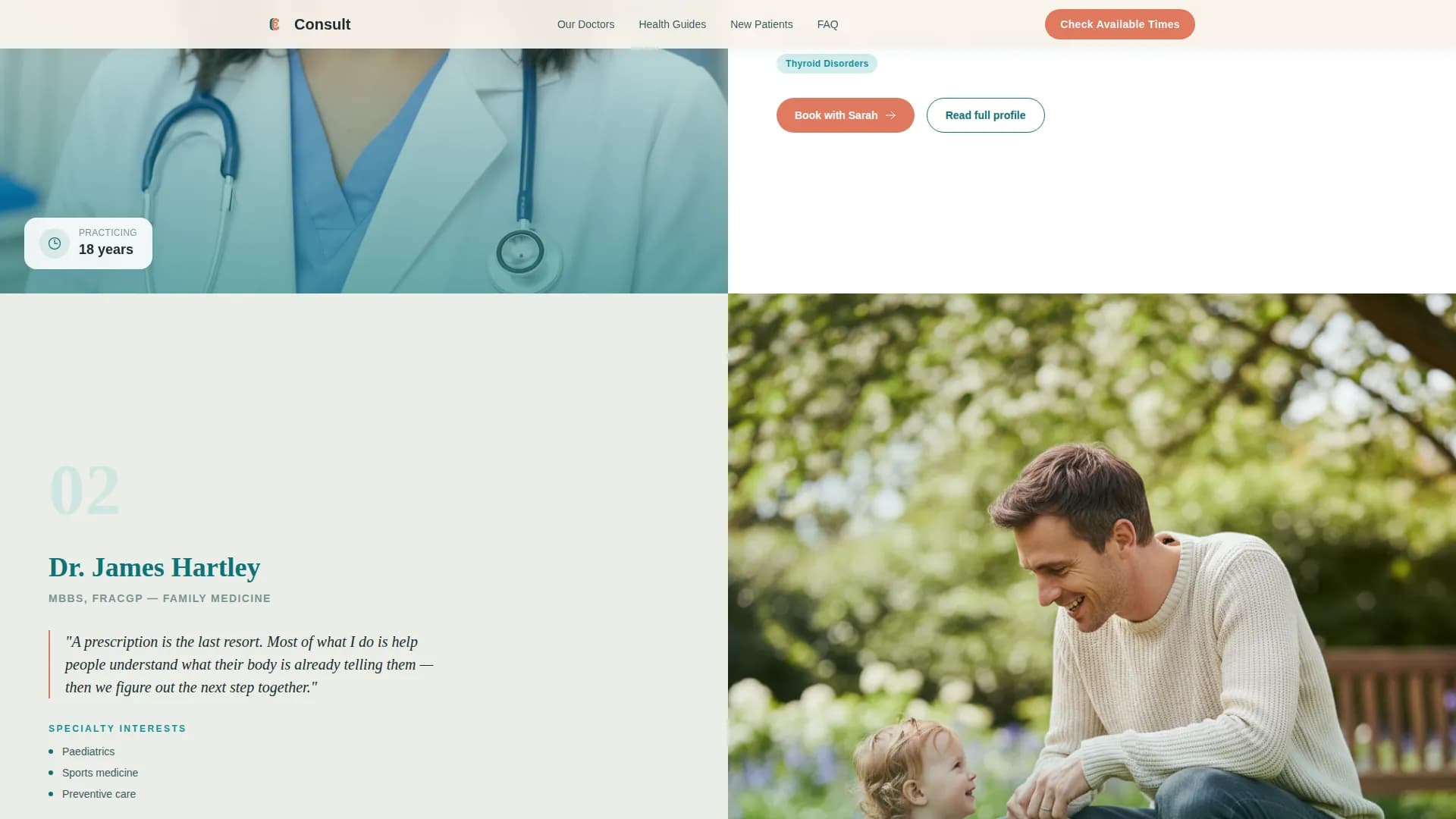 Trust - General Practice Landing page Template