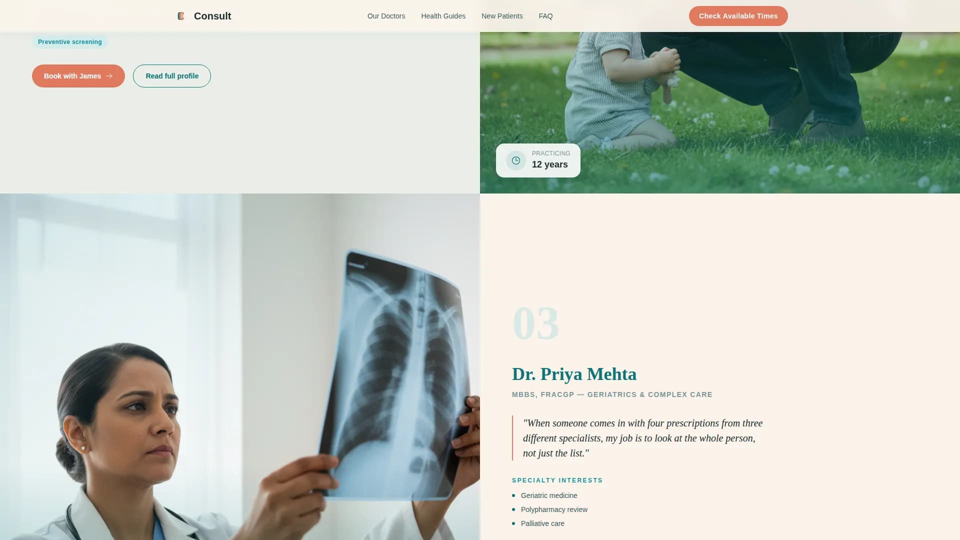 Trust - General Practice Landing page Template