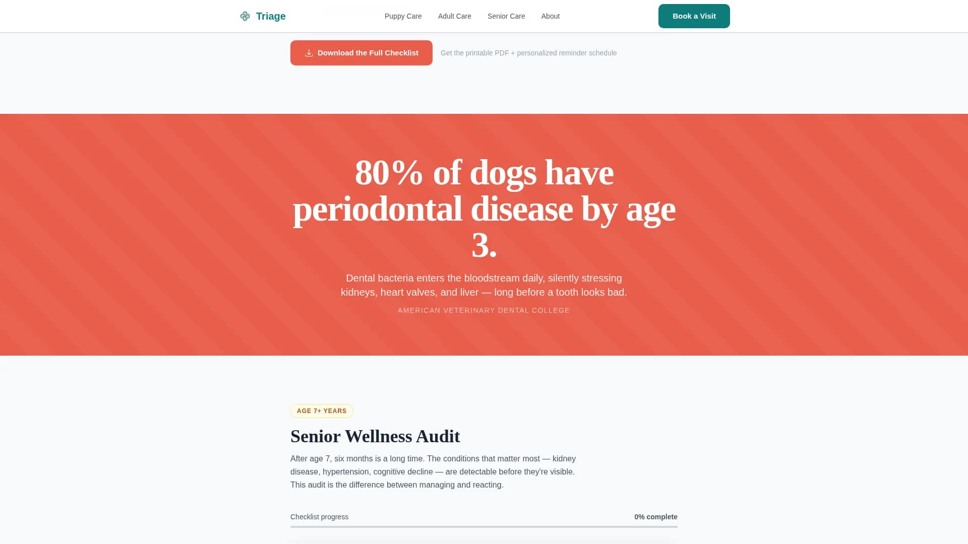 Care - Veterinary Clinic Landing page Template