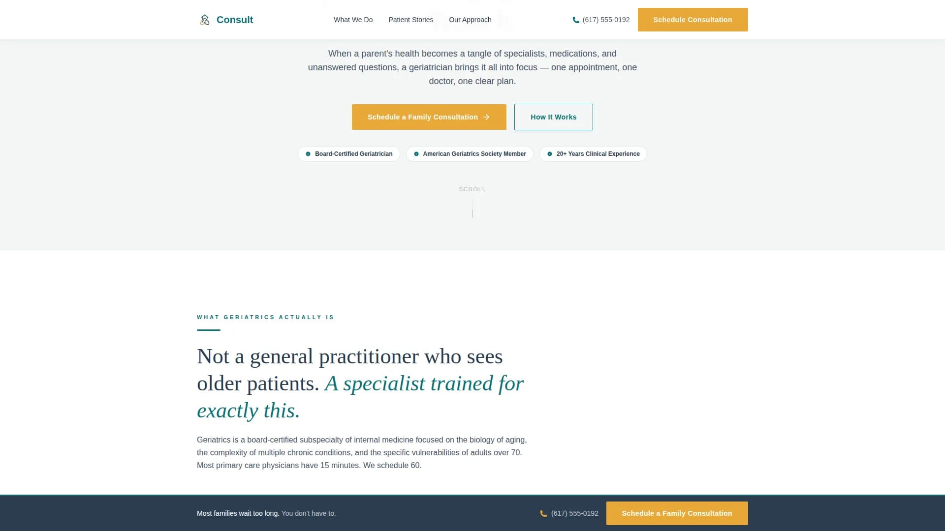 Compass - Geriatric Clinic Landing Page Template