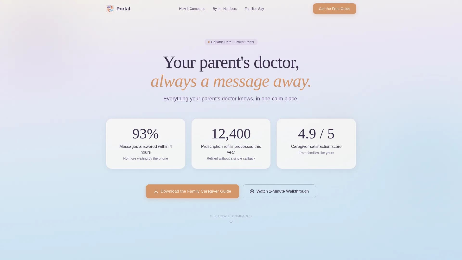 Compass - Patient Portal Landing Page Template