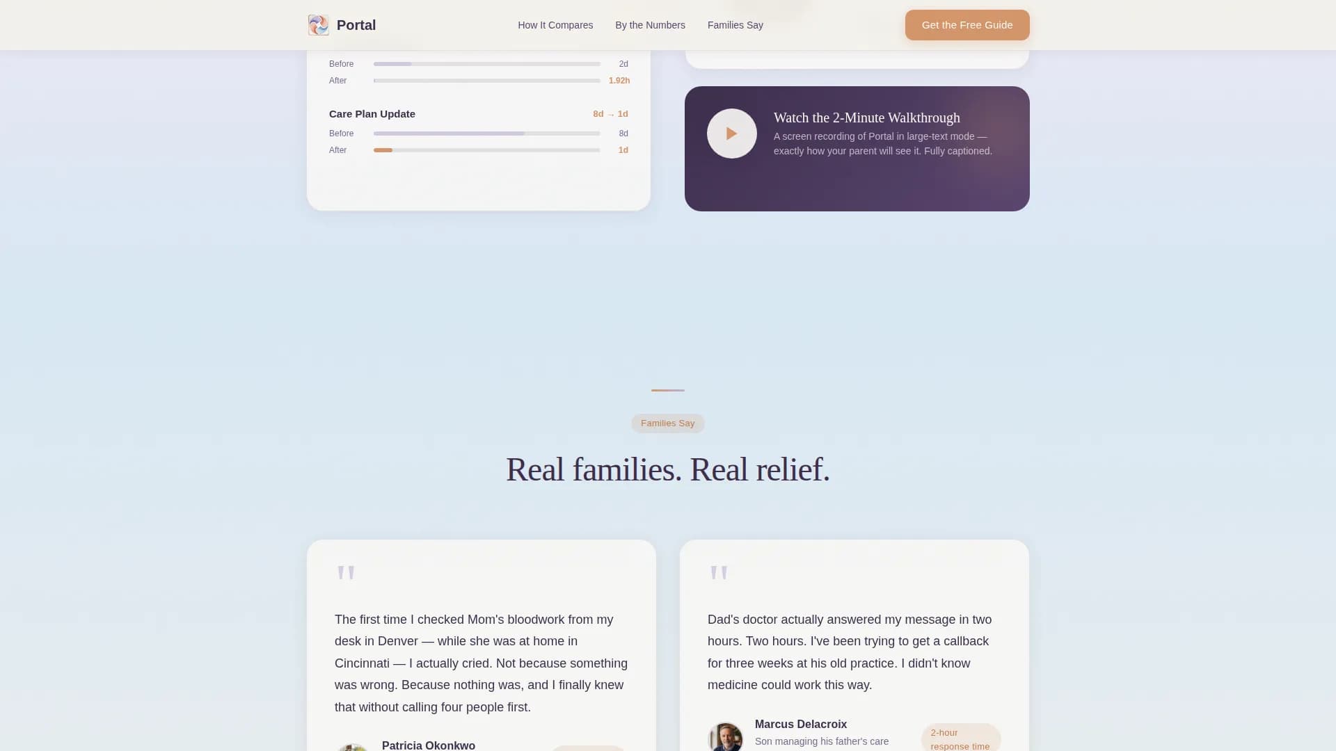 Compass - Patient Portal Landing Page Template