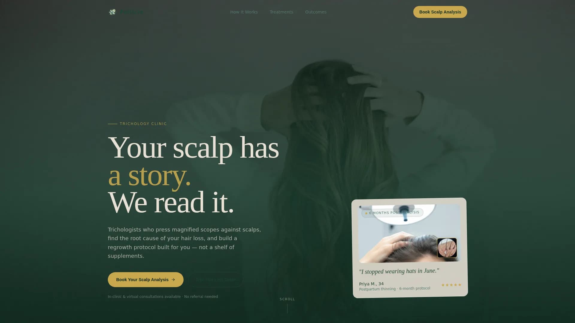 Follicle - Hair Loss Clinic Landing Page Template