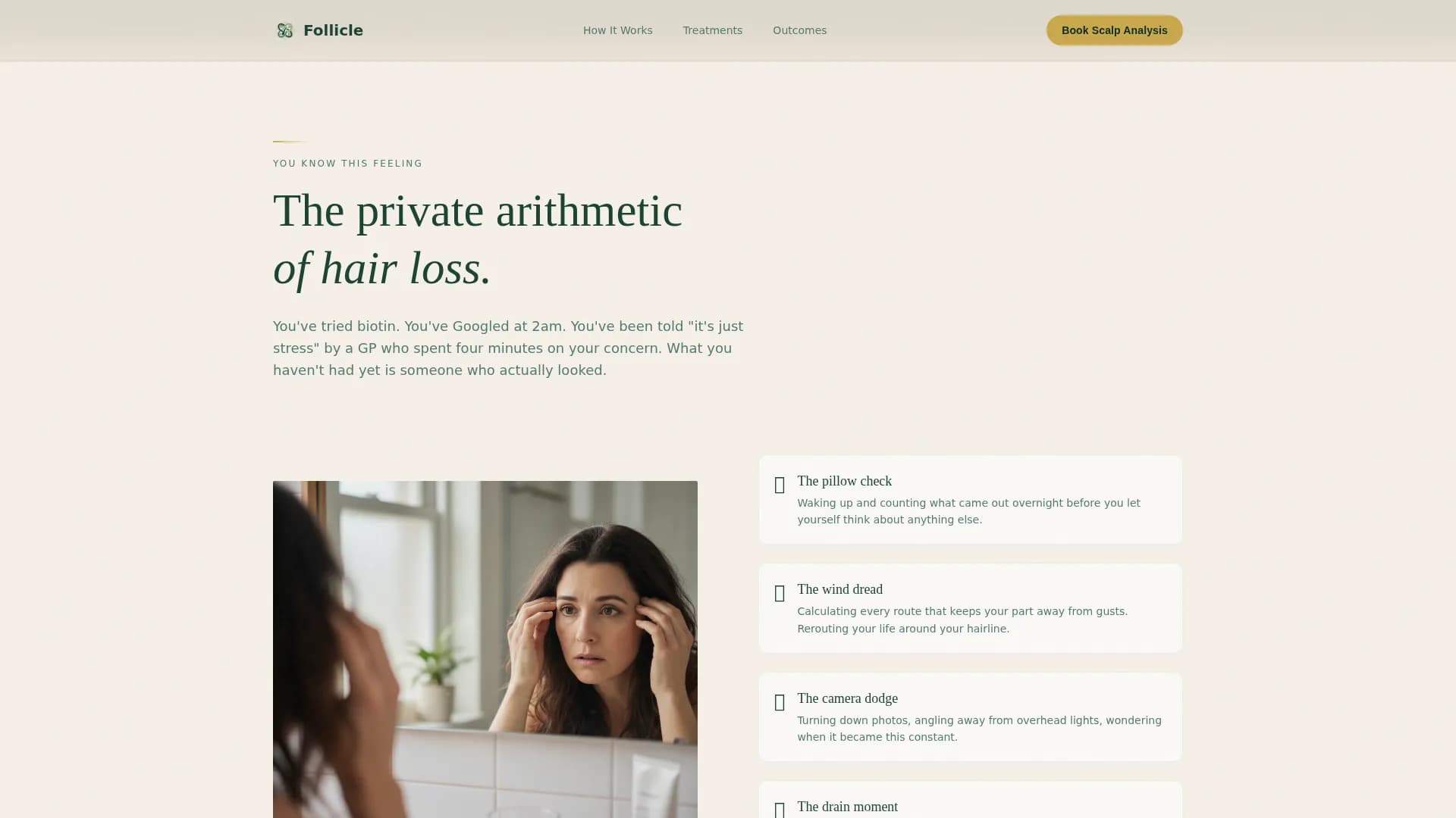 Follicle - Hair Loss Clinic Landing Page Template