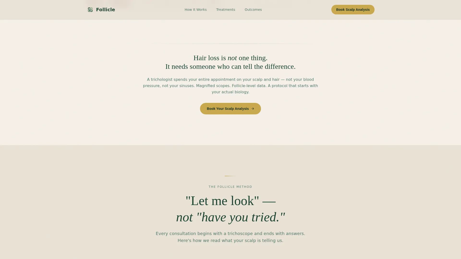 Follicle - Hair Loss Clinic Landing Page Template