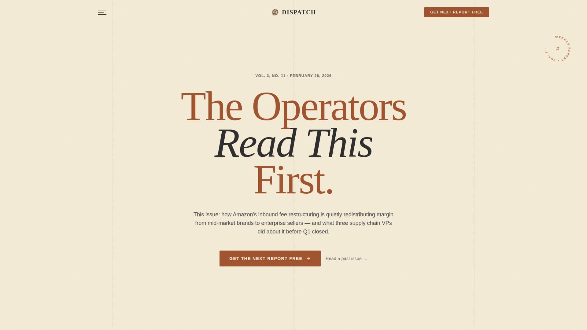 Dispatch - Authoritative E-Commerce Landing Page Template