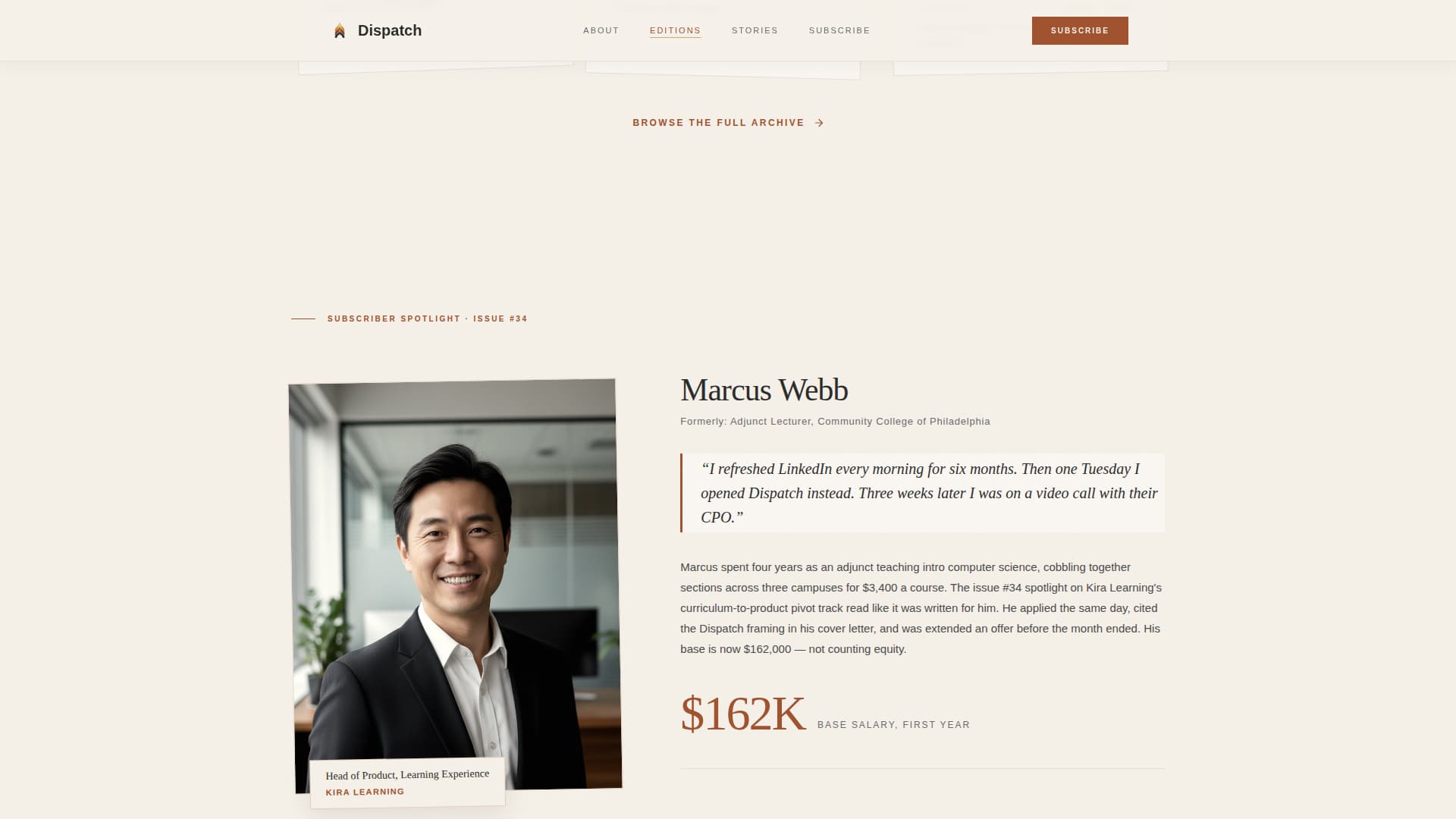Dispatch — Proven Educational Technology Landing Page Template