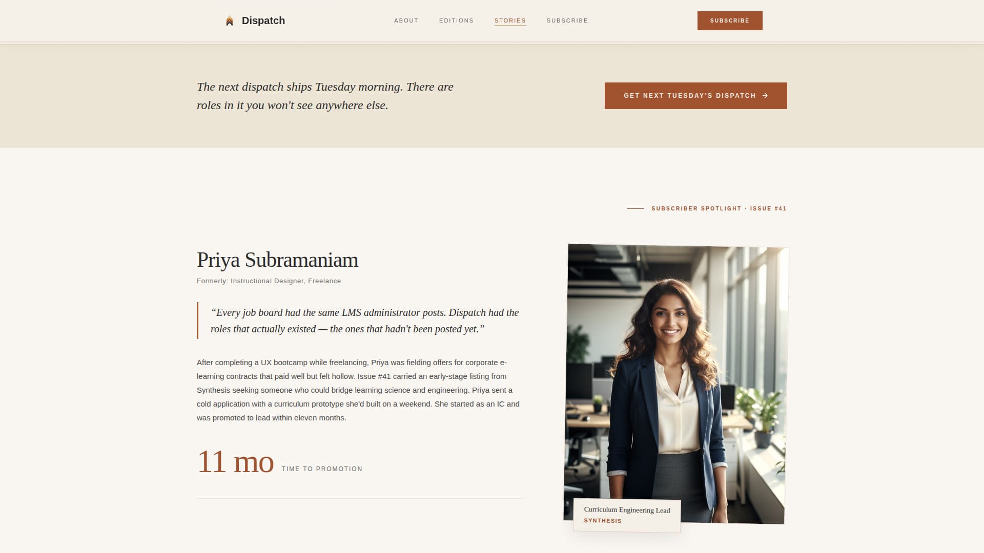 Dispatch — Proven Educational Technology Landing Page Template